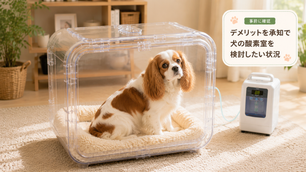 デメリットを承知で犬の酸素室を検討したい状況